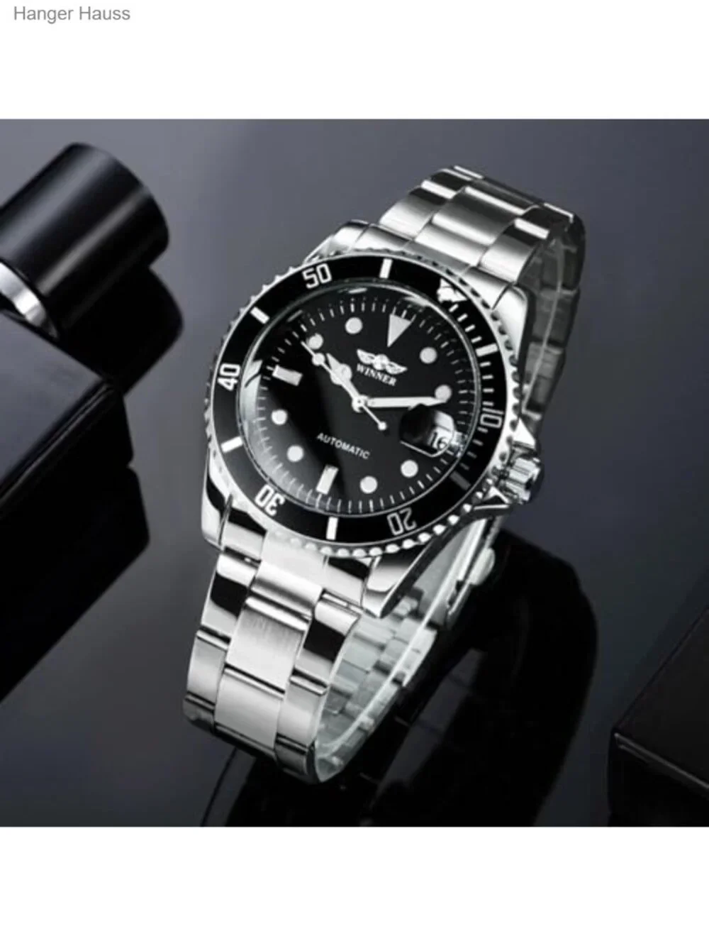 Men's Automatic Mechanical Watch Stainless Steel Waterproof Analog Skeleton